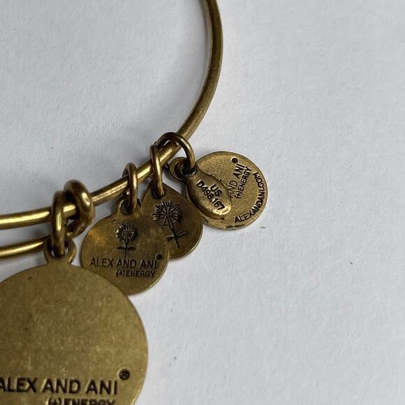 Villanova University Alex and Ani signed bracelet bangle  Gold Tone - Picture 7 of 10
